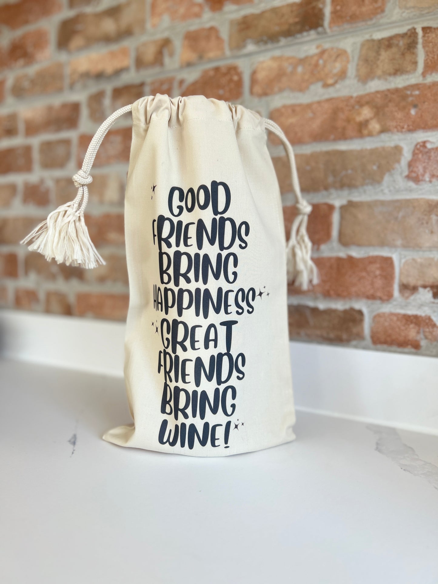 “Good Friends Bring Wine” Gift Bag