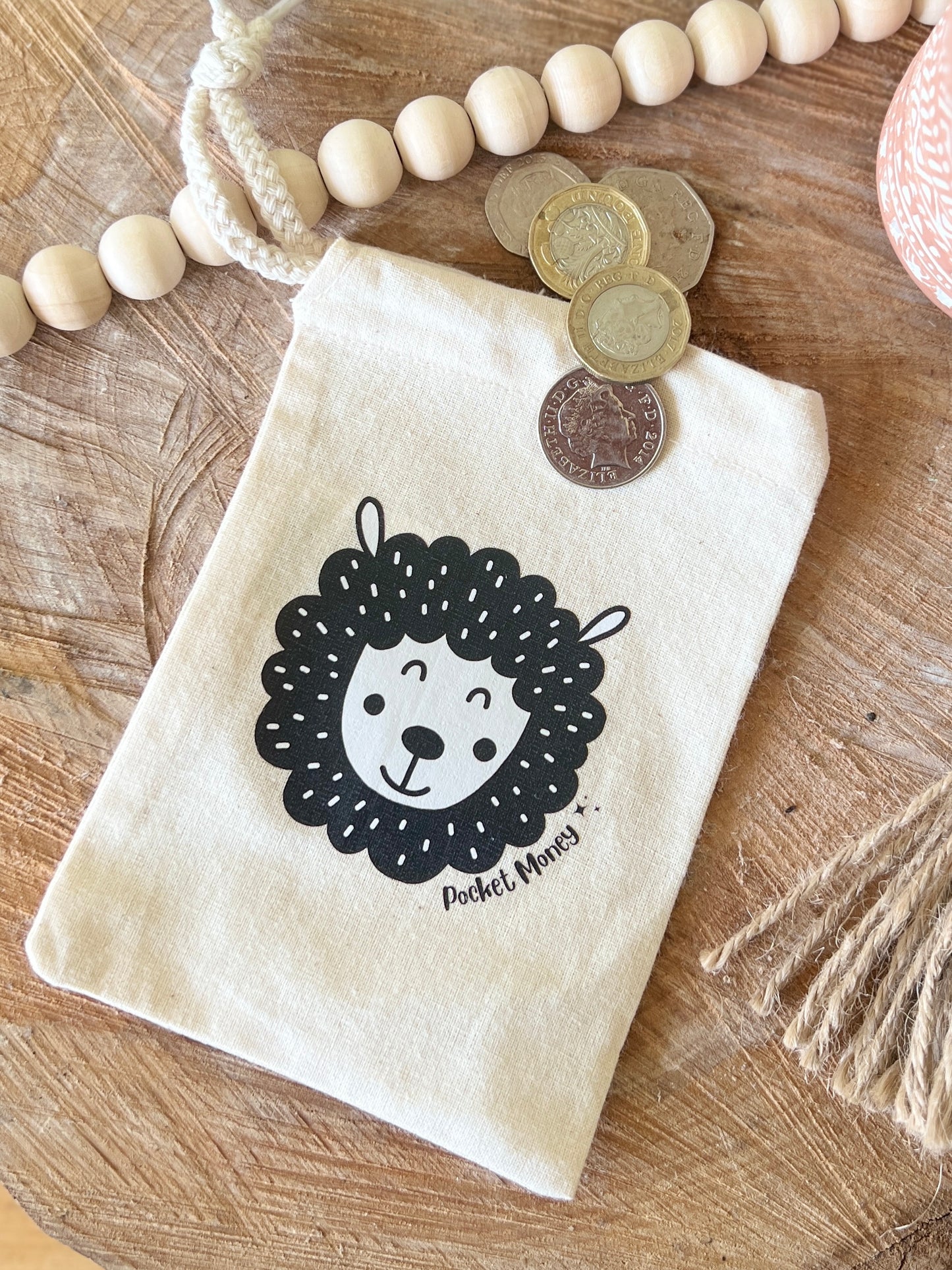“Pocket Money” Drawstring Bag