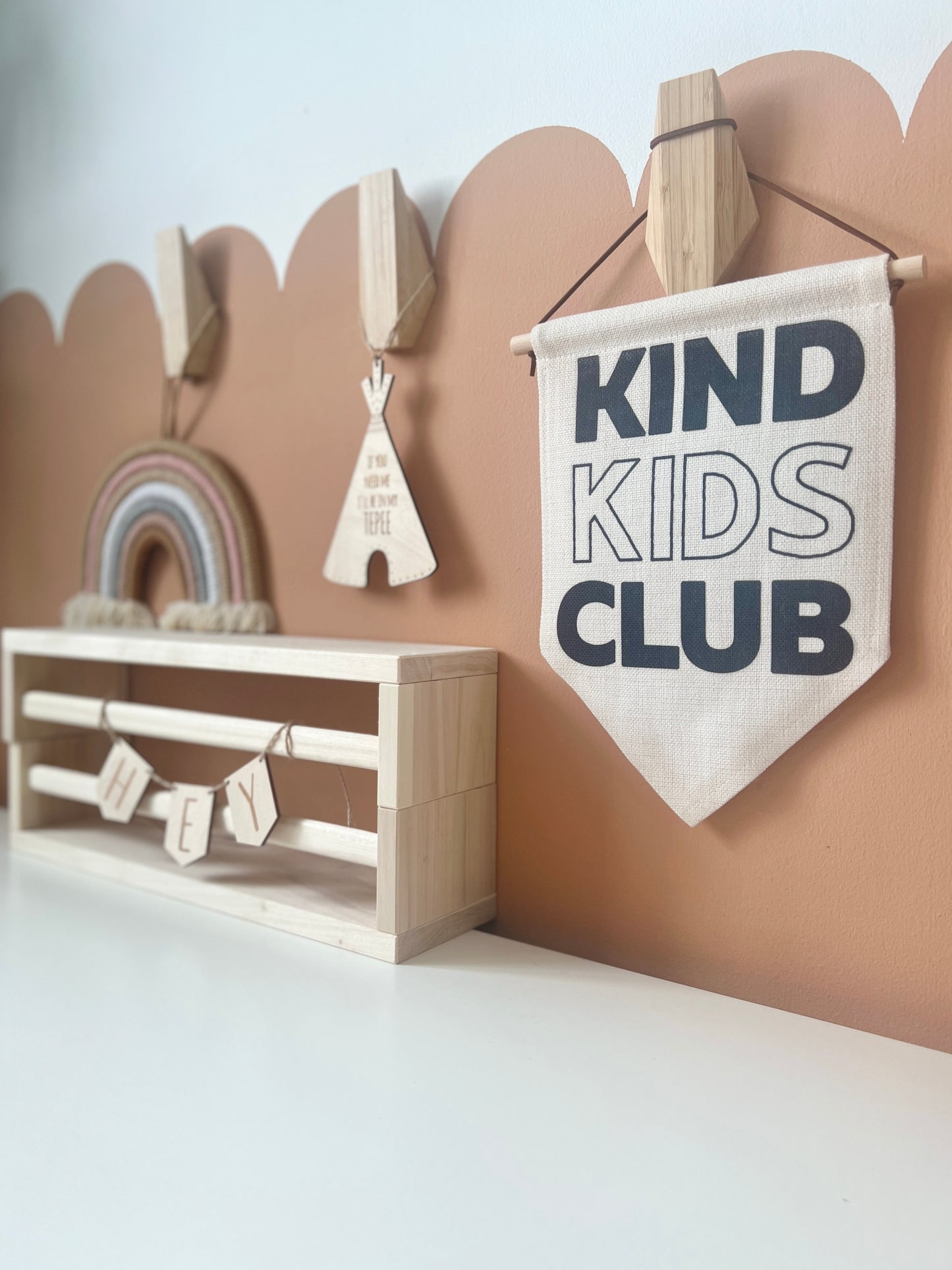 Kind Kids Club Monochrome Large Flag
