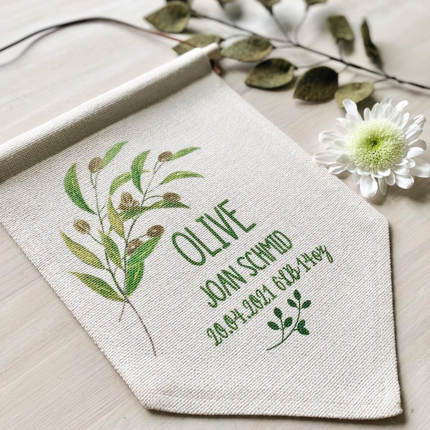 Personalised Baby Birth Flag