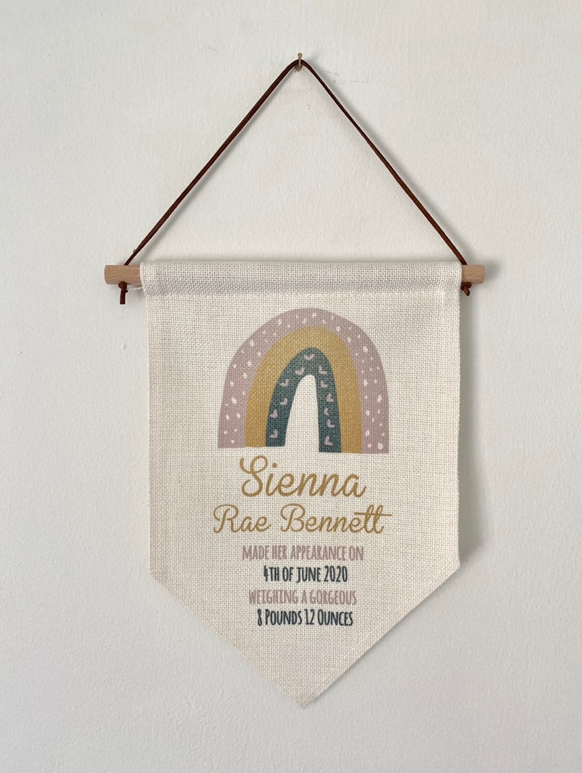 Personalised Baby Birth Flag