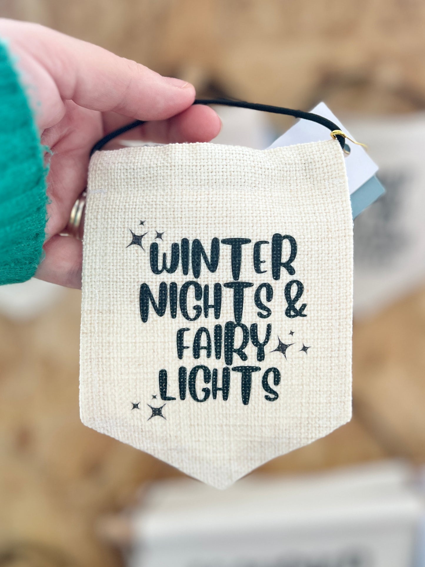 “Winter Nights And Fairy Lights” Mini Flag