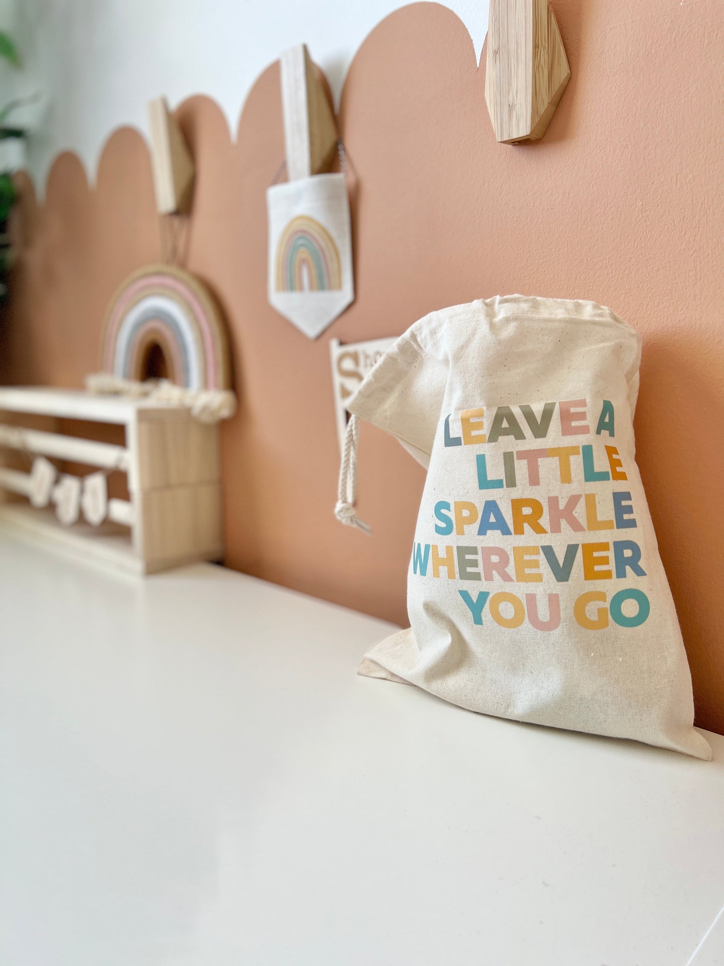 “Leave A Little Sparkle Wherever You Go” Drawstring Bag