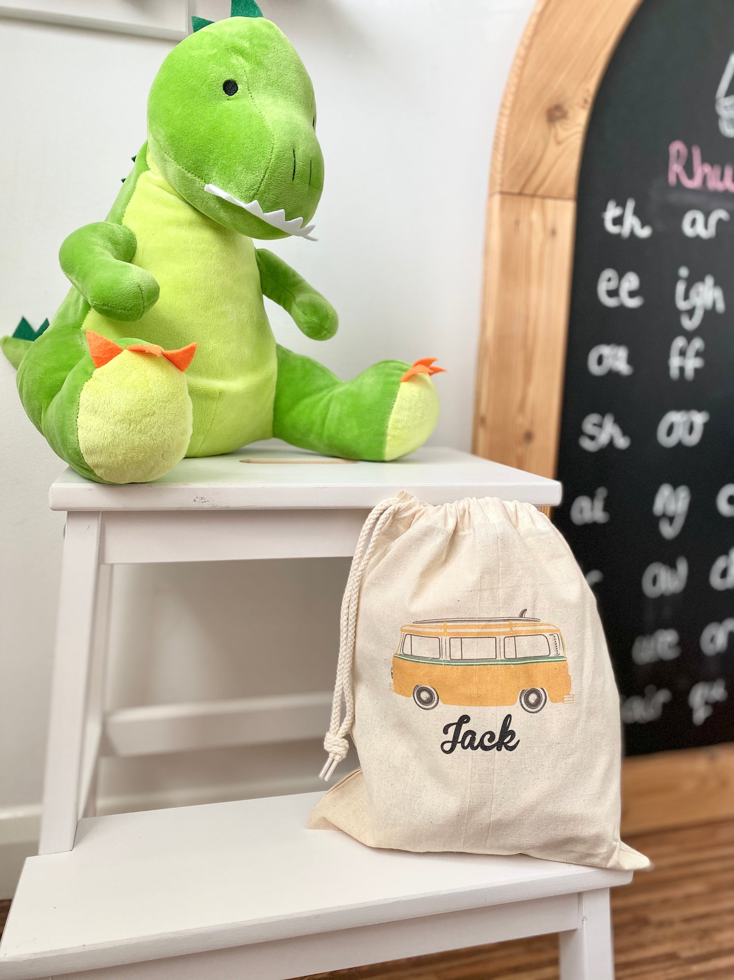 Personalised Camper Drawstring Bag