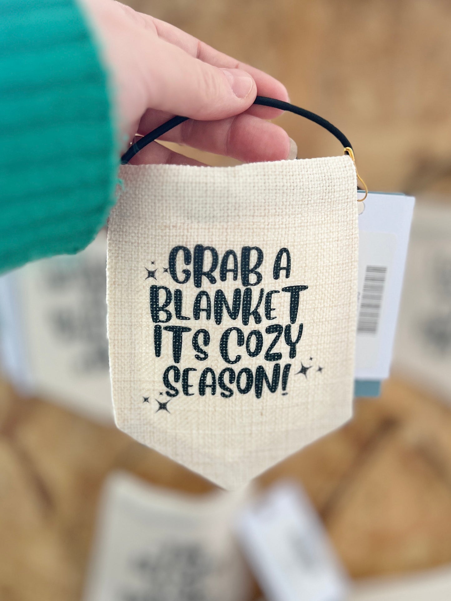 “Grab. A Blanket It’s Cozy Season” Mini Flag