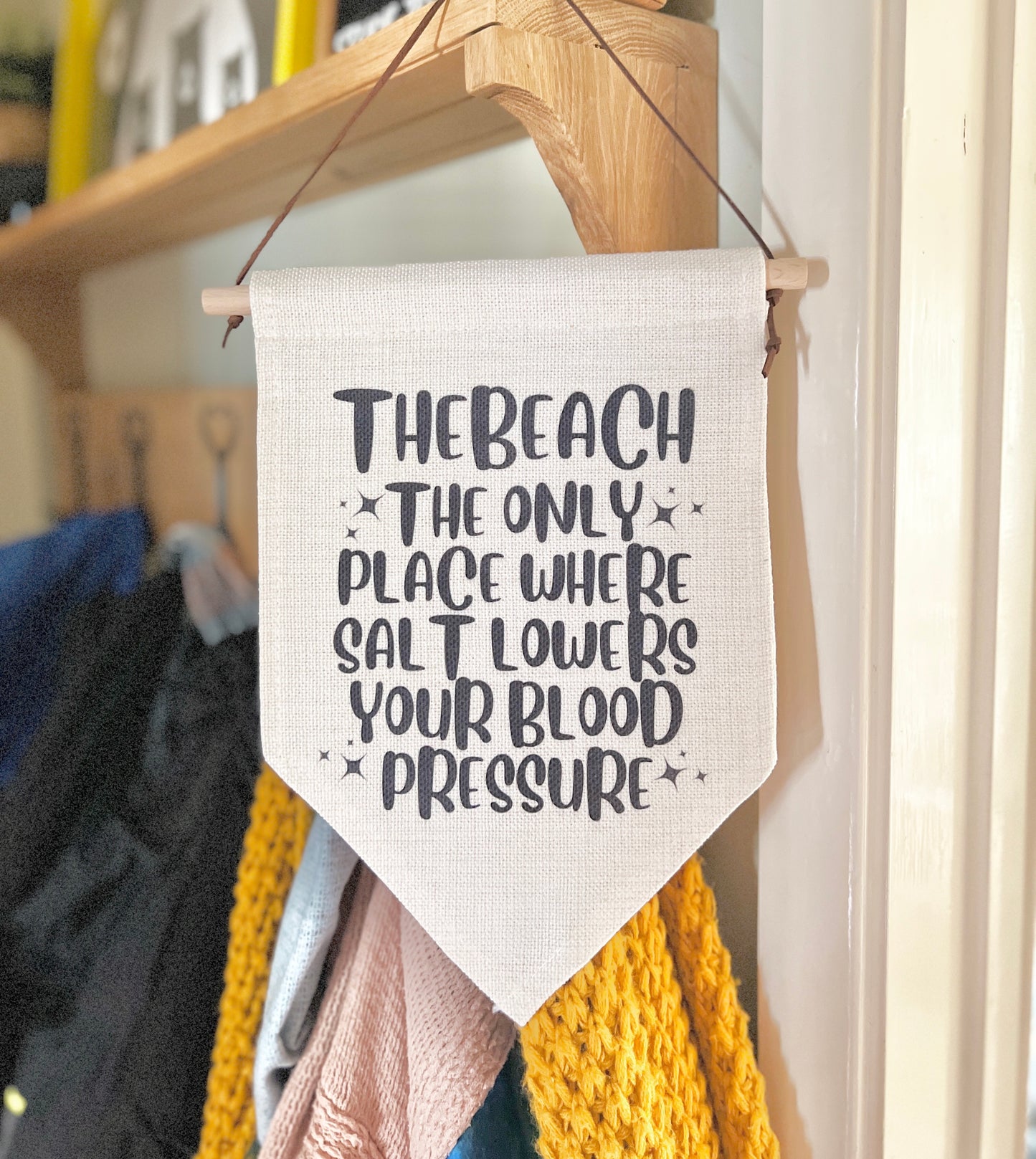 “The Beach” Large Flag